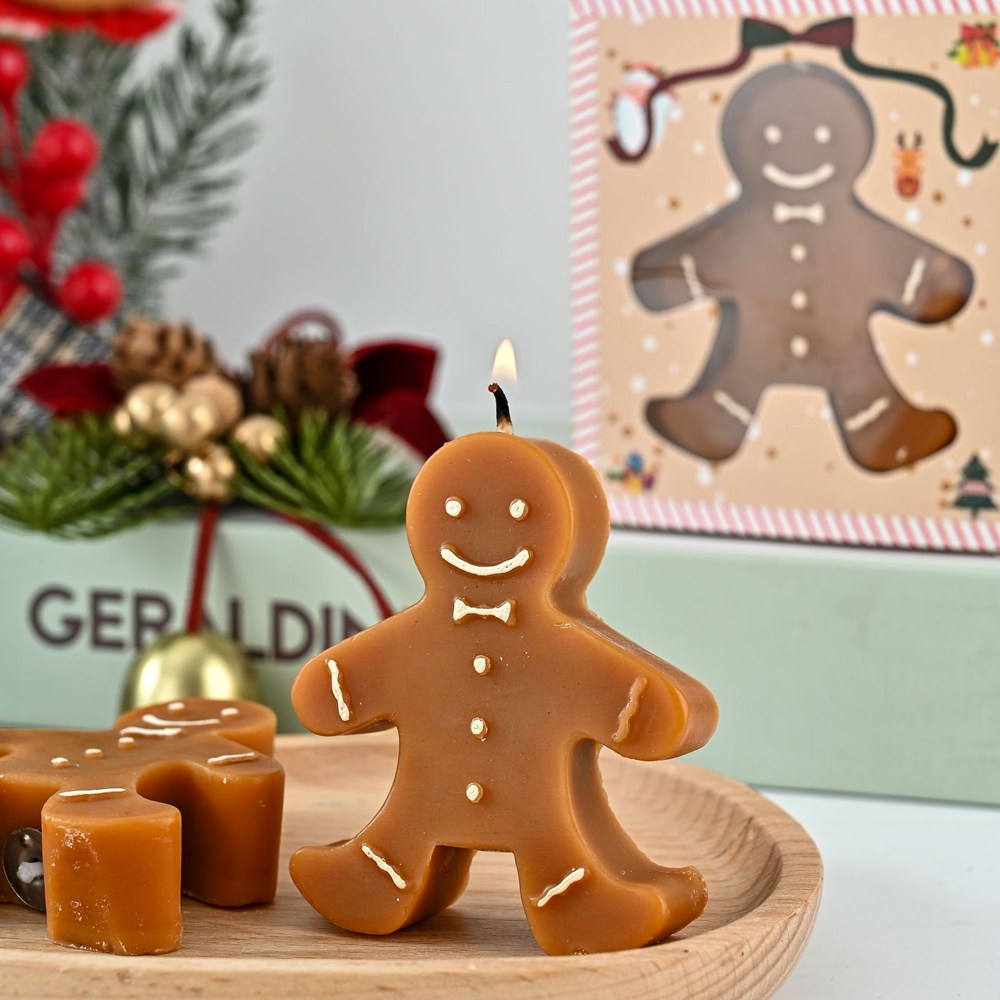 Soy Wax - Zencefilli Kurabiye Adam Aromaterapi Mum Kahve