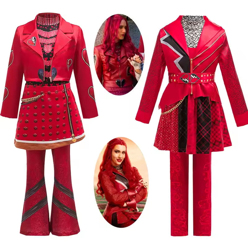 Candle Wick - Descendants 5 Prenses Kırmızı Cosplay Kostüm