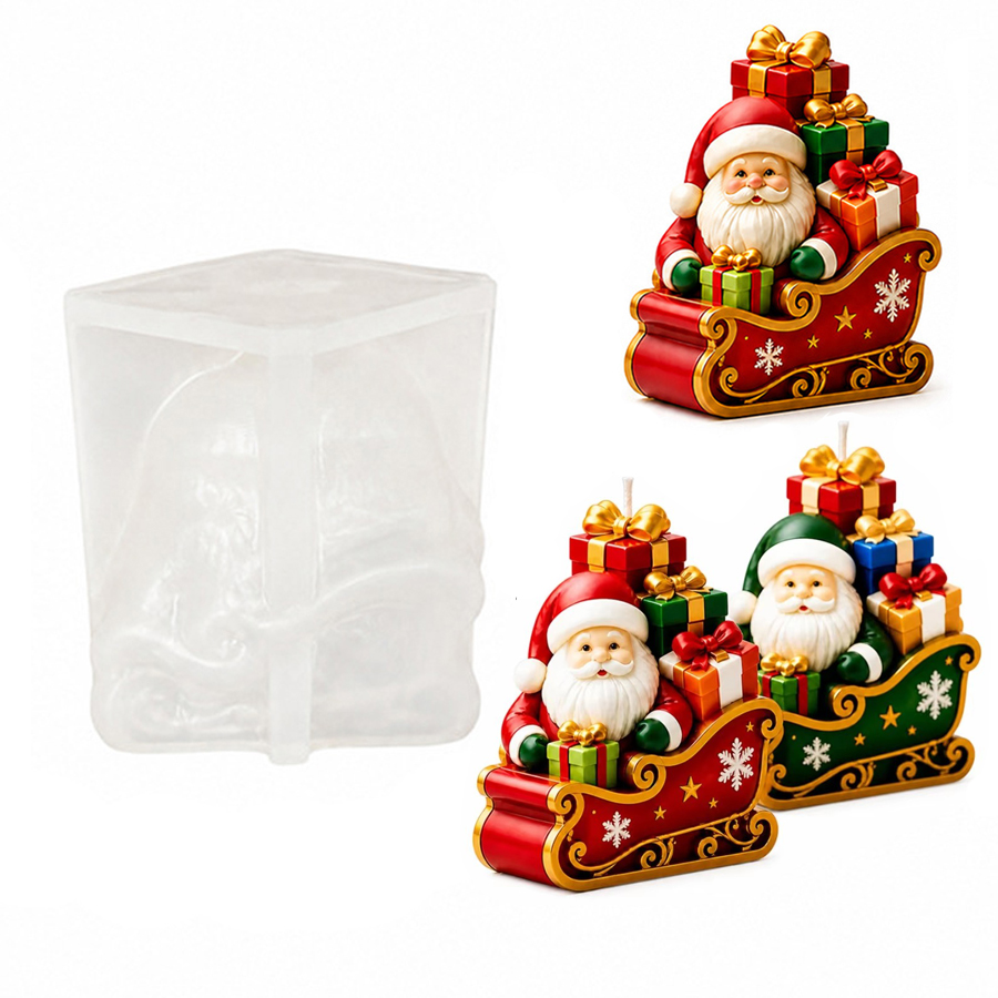 Candle Containers - Kaydıraklı Noel Baba ve Hediye Kutusu