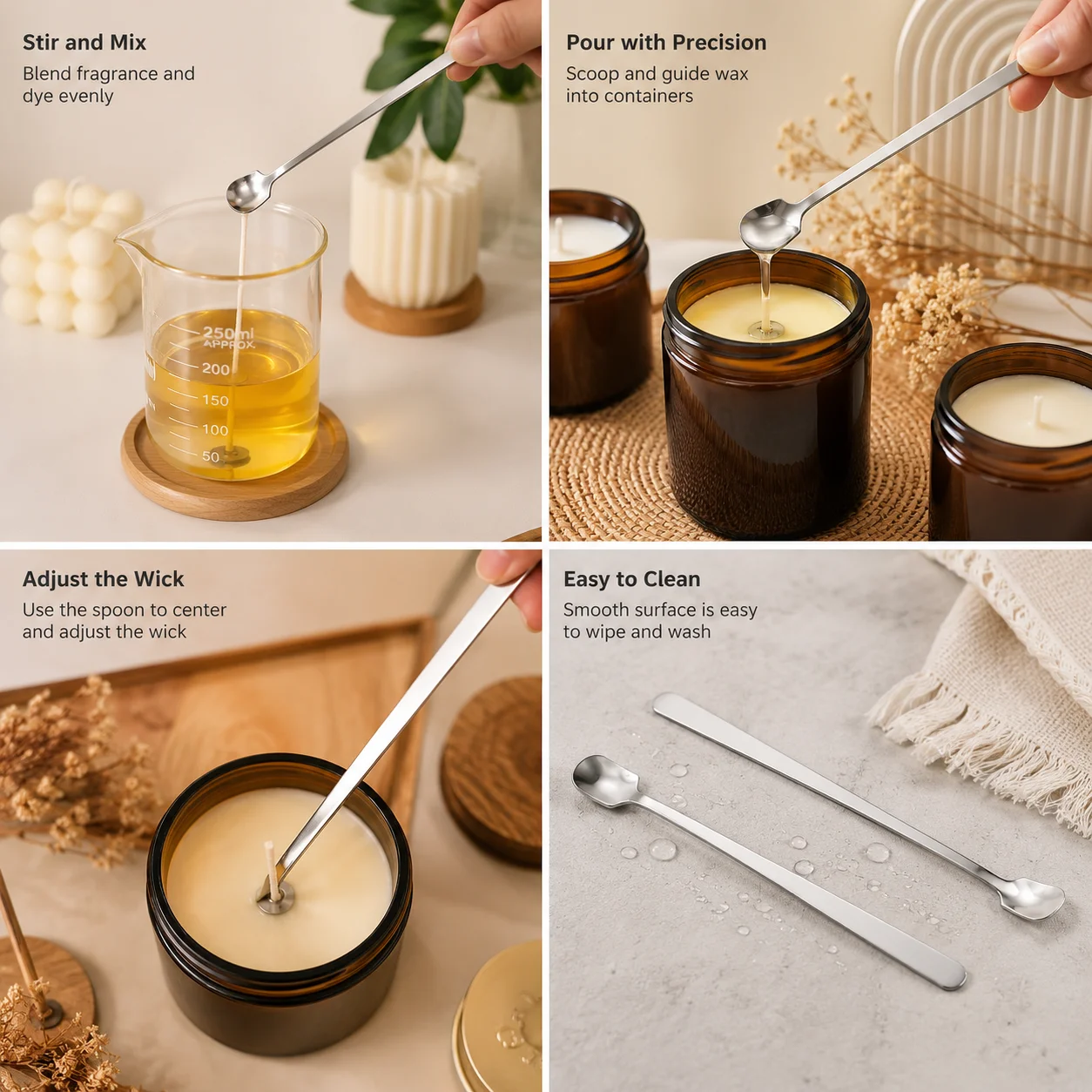 1/2 adet paslanmaz çelik mum y - Candle Making Kit incelemesi ve fiyatı